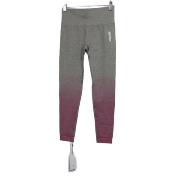 NWT GYMSHARK ADAPT  OMBRE SEAMLESS LEGGINGS in PINK/GREY MARL size small - Picture 3 of 16